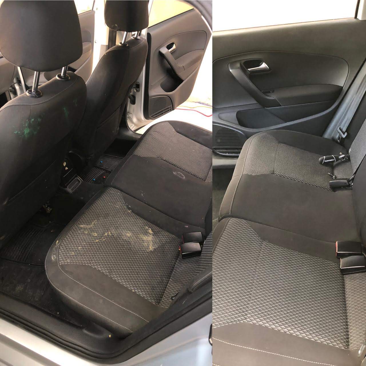 Antes y después de asientos traseros